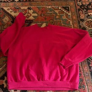 Vintage raglan sweatshirt in hot pink